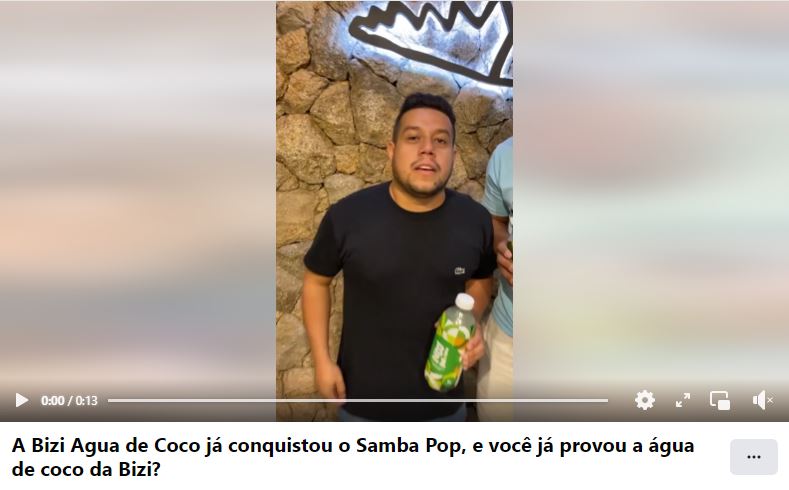 A Bizi Agua de Coco já conquistou o Samba Pop, e você já provou a água de coco da Bizi?