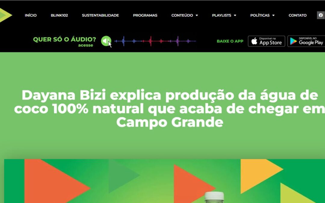 Dayana Bizi explica produção da água de coco 100% natural que acaba de chegar em Campo Grande